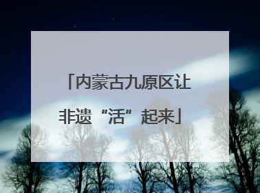 内蒙古九原区让非遗“活”起来