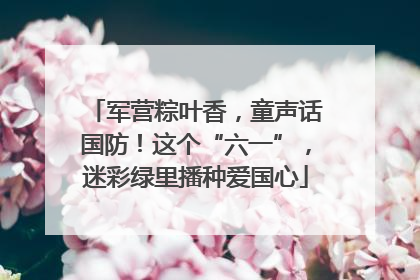 军营粽叶香，童声话国防！这个“六一”，迷彩绿里播种爱国心