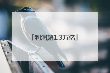 利润超1.3万亿