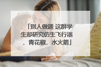 别人做题 这群学生却研究仿生飞行器、青花椒、水火箭