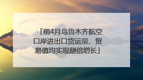 前4月乌鲁木齐航空口岸进出口货运量、贸易值均实现翻倍增长