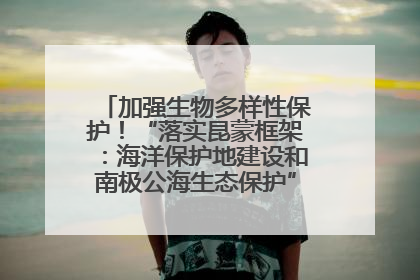 加强生物多样性保护！“落实昆蒙框架：海洋保护地建设和南极公海生态保护”主题论坛将举办
