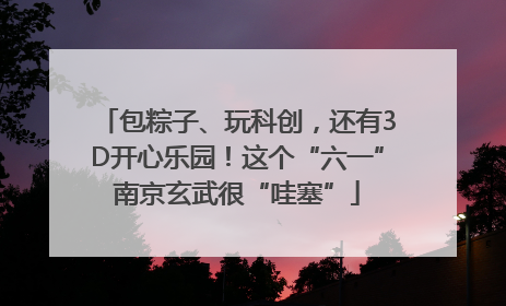 包粽子、玩科创，还有3D开心乐园！这个“六一”南京玄武很“哇塞”