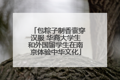 包粽子制香囊穿汉服 华裔大学生和外国留学生在南京体验中华文化