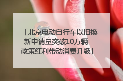 北京电动自行车以旧换新申请量突破10万辆 政策红利带动消费升级