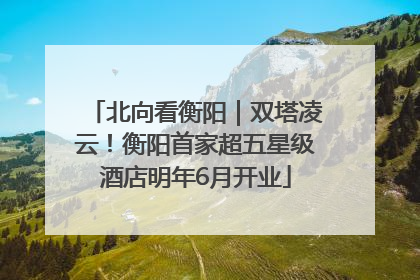 北向看衡阳｜双塔凌云！衡阳首家超五星级酒店明年6月开业