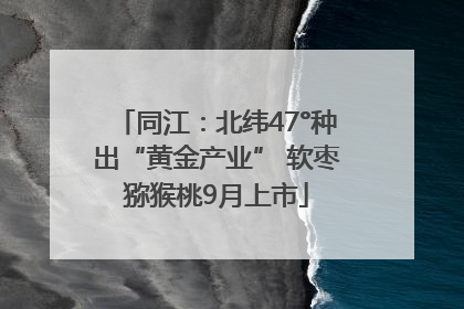 同江：北纬47°种出“黄金产业” 软枣猕猴桃9月上市