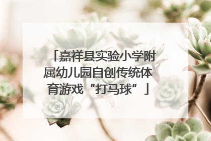 嘉祥县实验小学附属幼儿园自创传统体育游戏“打马球”