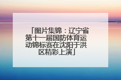 图片集锦：辽宁省第十一届国防体育运动锦标赛在沈阳于洪区精彩上演