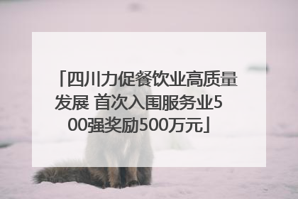 四川力促餐饮业高质量发展 首次入围服务业500强奖励500万元