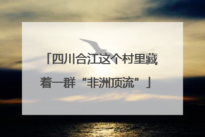 四川合江这个村里藏着一群“非洲顶流”
