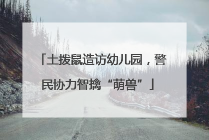 土拨鼠造访幼儿园，警民协力智擒“萌兽”