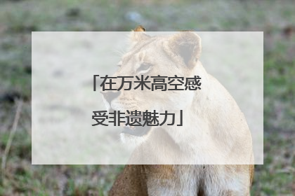 在万米高空感受非遗魅力