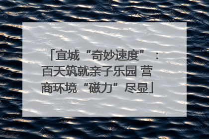 宜城“奇妙速度”：百天筑就亲子乐园 营商环境“磁力”尽显
