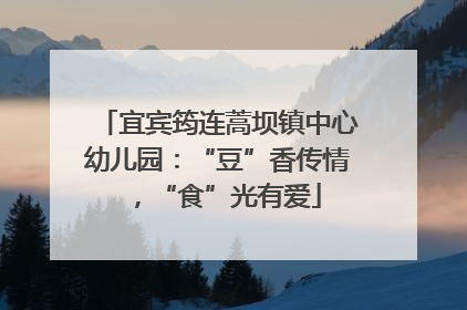 宜宾筠连蒿坝镇中心幼儿园：“豆”香传情，“食”光有爱