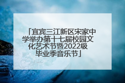 宜宾三江新区宋家中学举办第十七届校园文化艺术节暨2022级毕业季音乐节