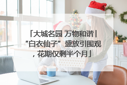 大城名园 万物和谐│“白衣仙子”盛放引围观，花期仅剩半个月