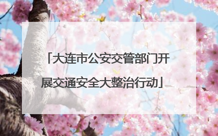 大连市公安交管部门开展交通安全大整治行动