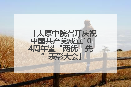 太原中院召开庆祝中国共产党成立104周年暨“两优一先”表彰大会