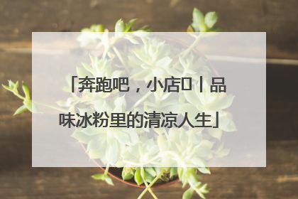 奔跑吧，小店㊴丨品味冰粉里的清凉人生