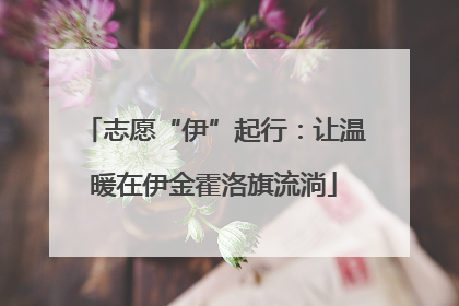 志愿“伊”起行：让温暖在伊金霍洛旗流淌