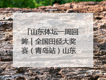山东体坛一周回眸｜全国田径大奖赛（青岛站）山东队夺7金