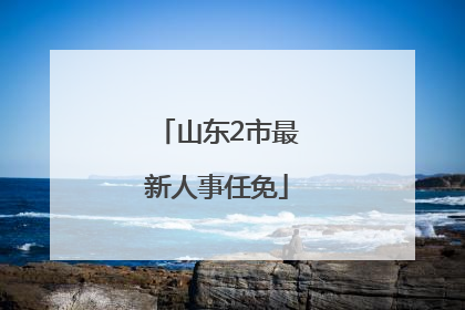 山东2市最新人事任免