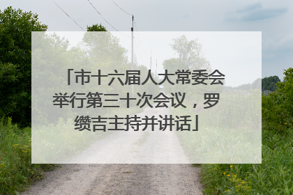 市十六届人大常委会举行第三十次会议，罗缵吉主持并讲话