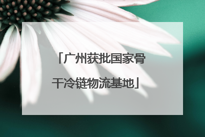 广州获批国家骨干冷链物流基地