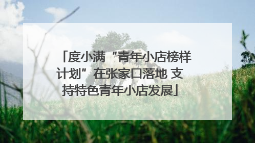 度小满“青年小店榜样计划”在张家口落地 支持特色青年小店发展