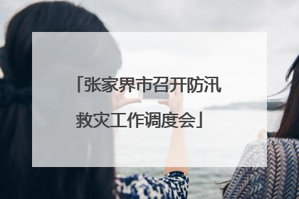 张家界市召开防汛救灾工作调度会