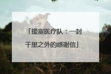 援塞医疗队：一封千里之外的感谢信