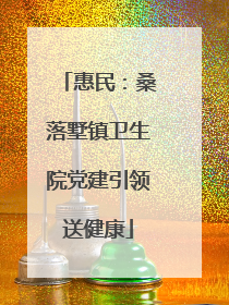 惠民：桑落墅镇卫生院党建引领送健康