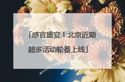 感官盛宴！北京近期超多活动轮番上线