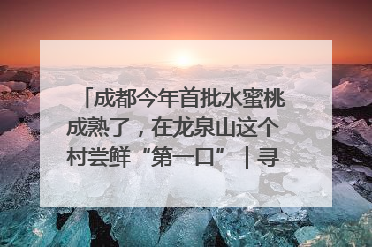 成都今年首批水蜜桃成熟了，在龙泉山这个村尝鲜“第一口”｜寻找和美乡村推荐官