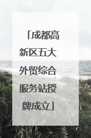 成都高新区五大外贸综合服务站授牌成立