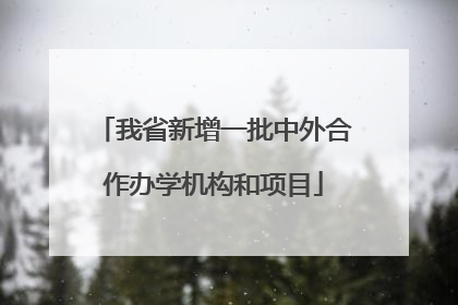 我省新增一批中外合作办学机构和项目