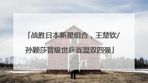 战胜日本新星组合，王楚钦/孙颖莎晋级世乒赛混双四强