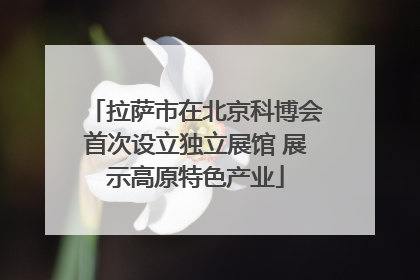 拉萨市在北京科博会首次设立独立展馆 展示高原特色产业