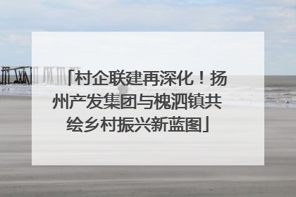 村企联建再深化！扬州产发集团与槐泗镇共绘乡村振兴新蓝图