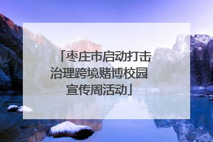 枣庄市启动打击治理跨境赌博校园宣传周活动