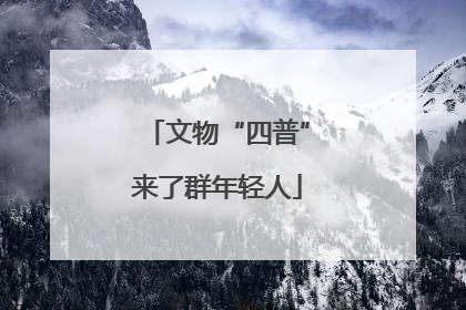 文物“四普”来了群年轻人