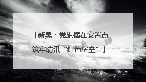 新晃：党旗插在安置点 筑牢防汛“红色堡垒”