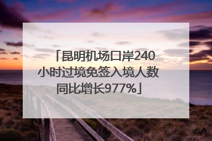 昆明机场口岸240小时过境免签入境人数同比增长977%