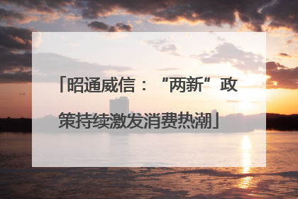 昭通威信：“两新”政策持续激发消费热潮