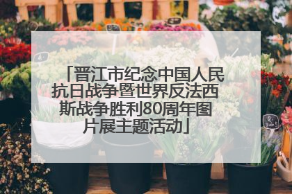 晋江市纪念中国人民抗日战争暨世界反法西斯战争胜利80周年图片展主题活动
