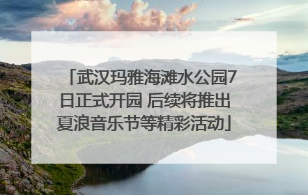 武汉玛雅海滩水公园7日正式开园 后续将推出夏浪音乐节等精彩活动