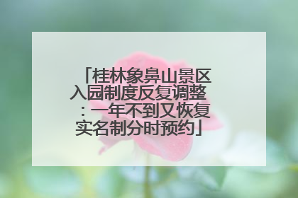 桂林象鼻山景区入园制度反复调整：一年不到又恢复实名制分时预约