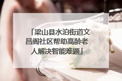 梁山县水泊街道文昌阁社区帮助高龄老人解决智能难题