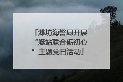 潍坊海警局开展“艇站联合砺初心”主题党日活动